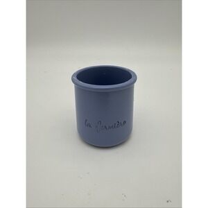 Capricorn French La Fermiere Terra Cotta Pot Periwinkle Blue Yogurt Crock